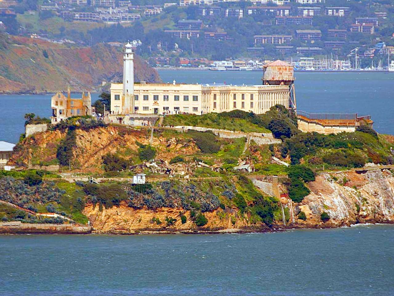 Image - alcatraz prison island sea usa