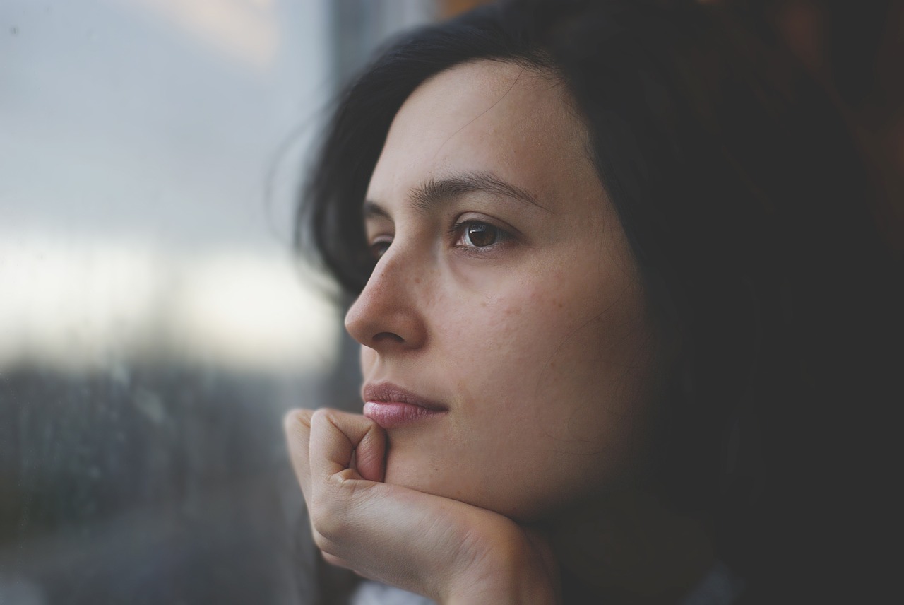 Image - woman thoughtful pensive young