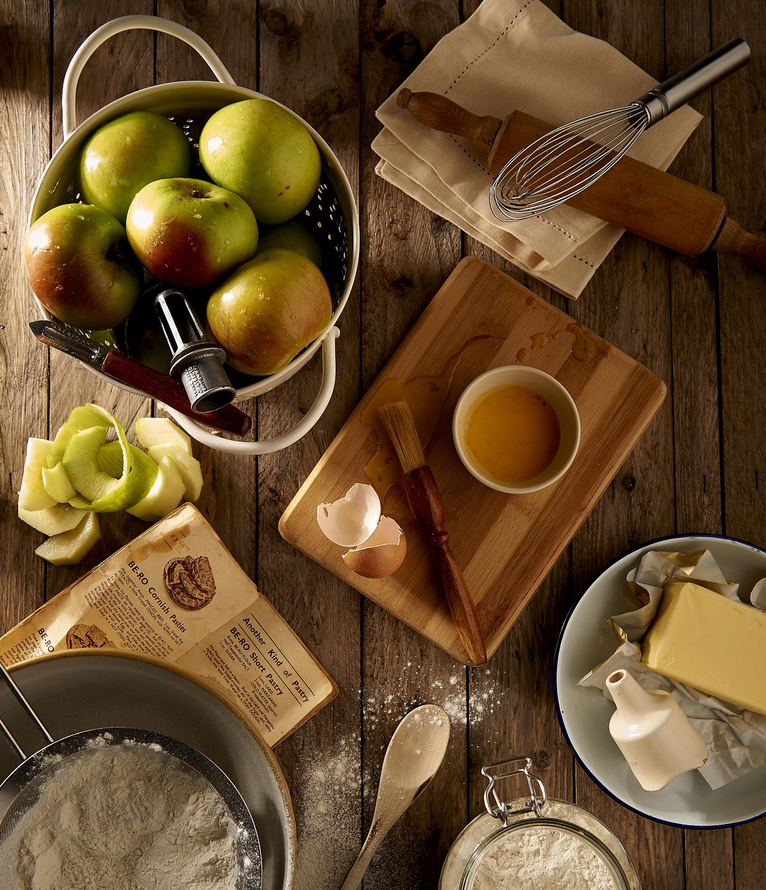 Image - ingredients apples flower eggs