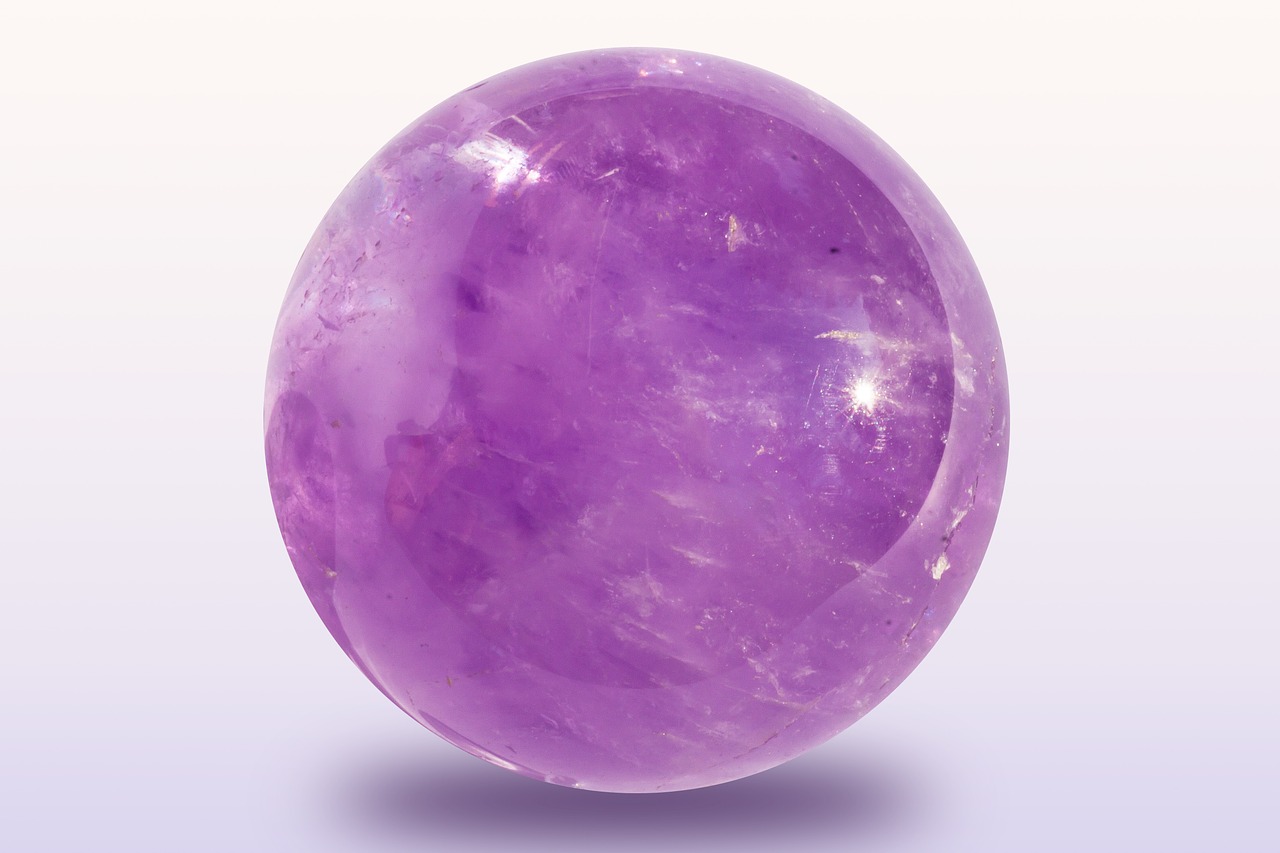 Image - amethyst ball violet purple quartz