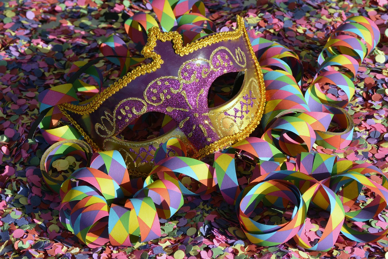 Image - mask carnival confetti streamer