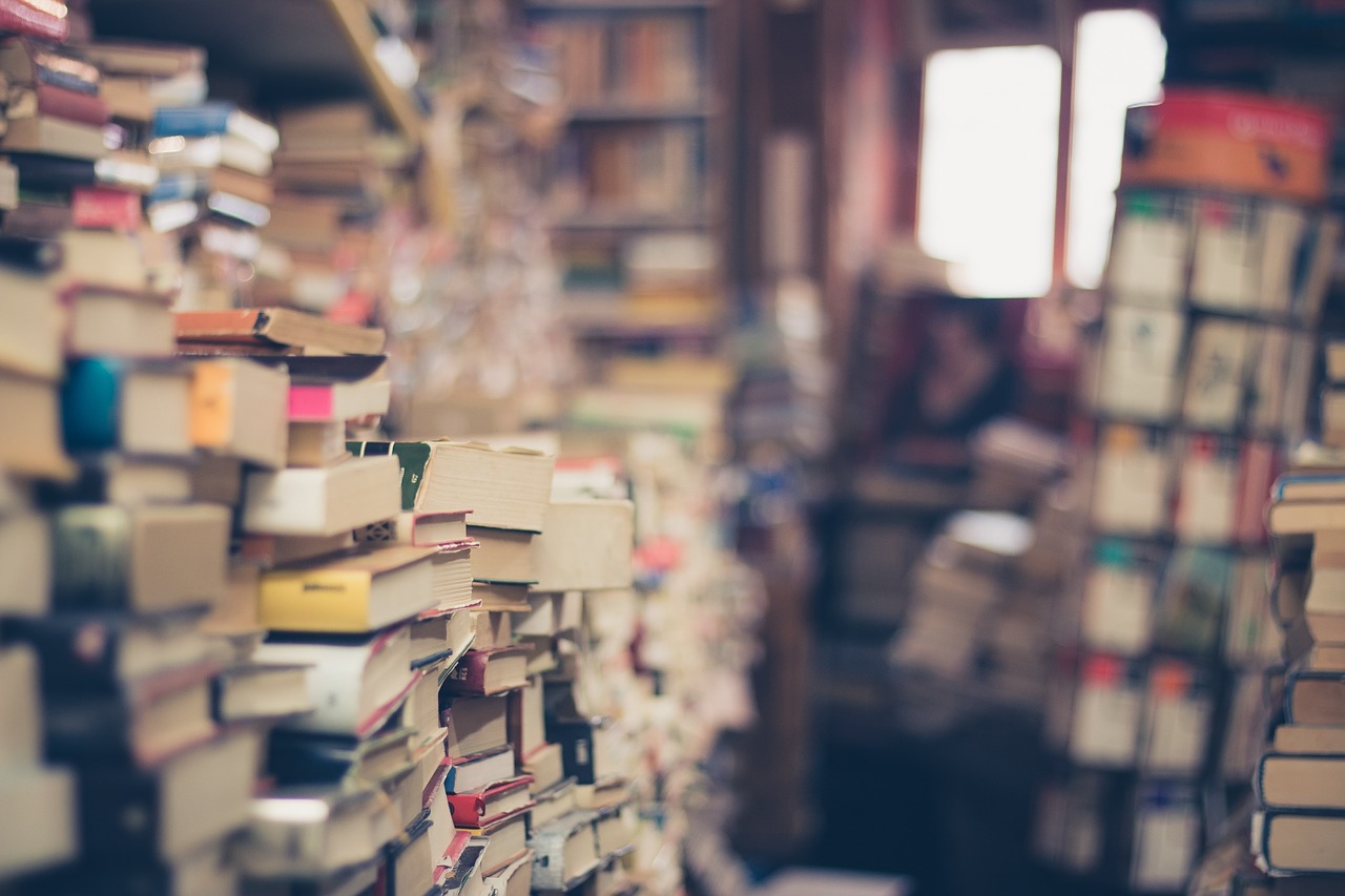 Image - books stack book store