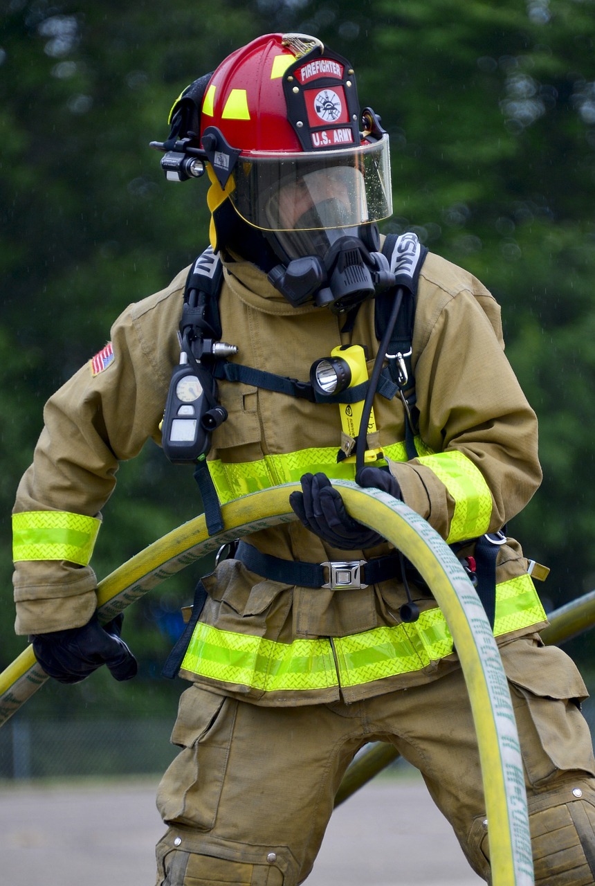 Image - firefighter fire portrait training