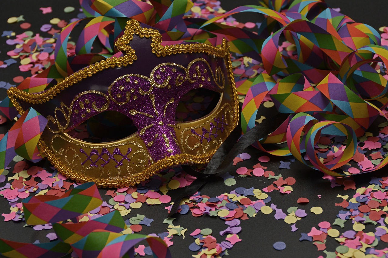 Image - mask carnival confetti streamer