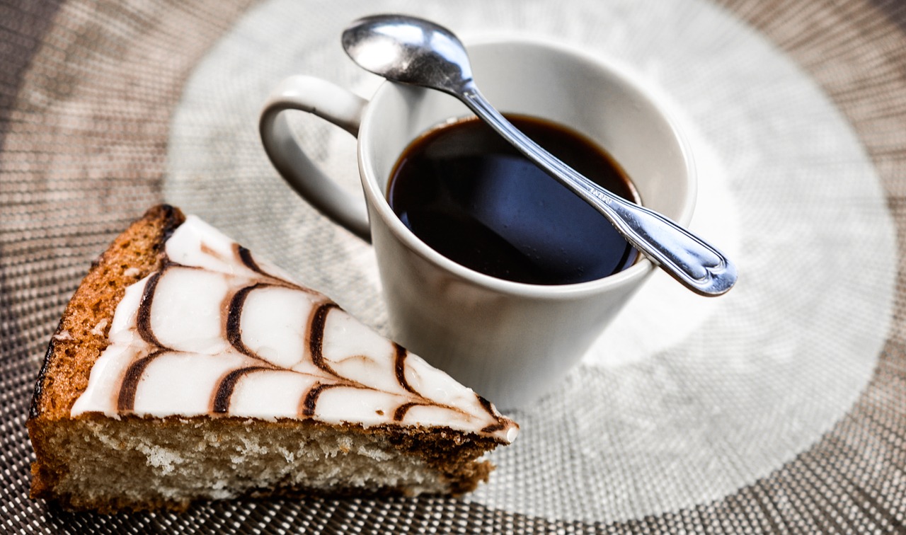 Image - coffee cake cup food dessert cafe