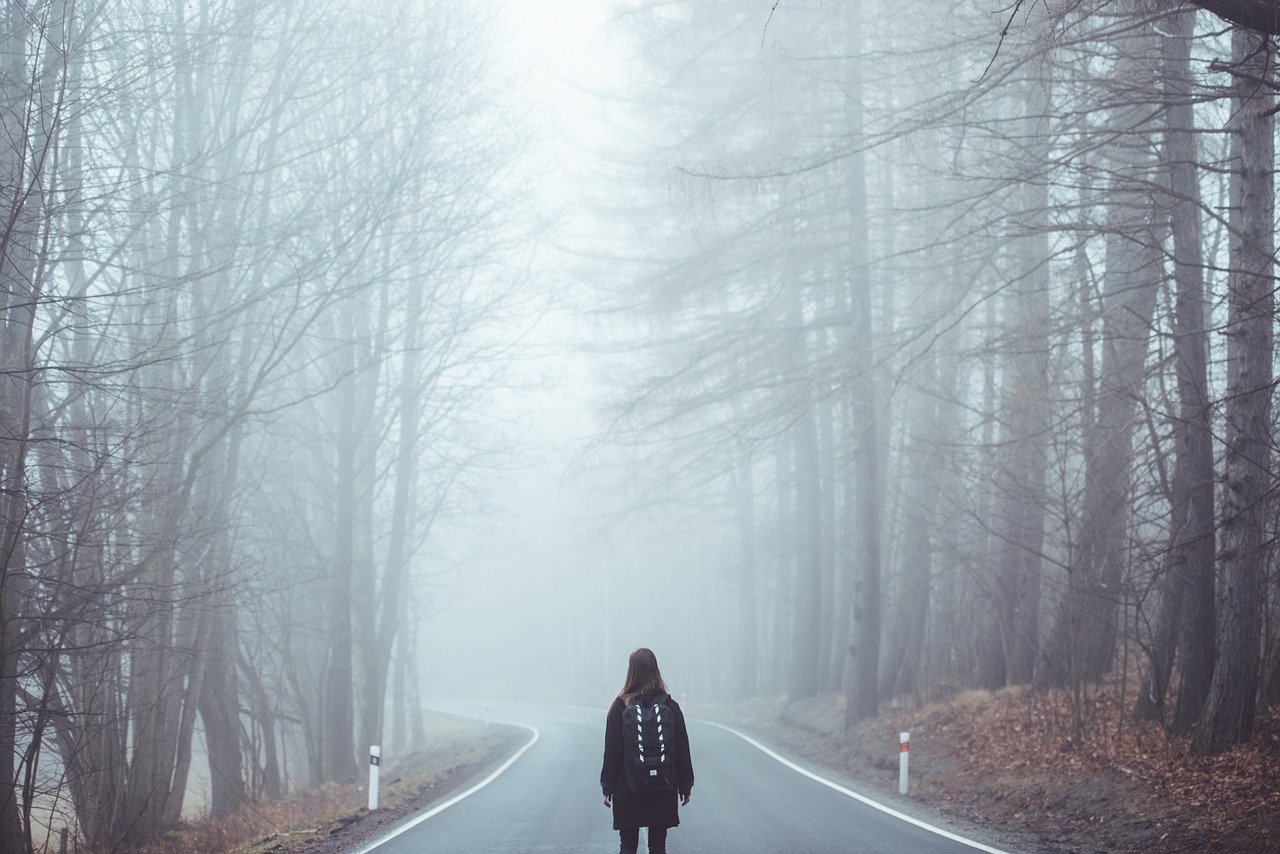 Image - fog mist road lost girl eerie