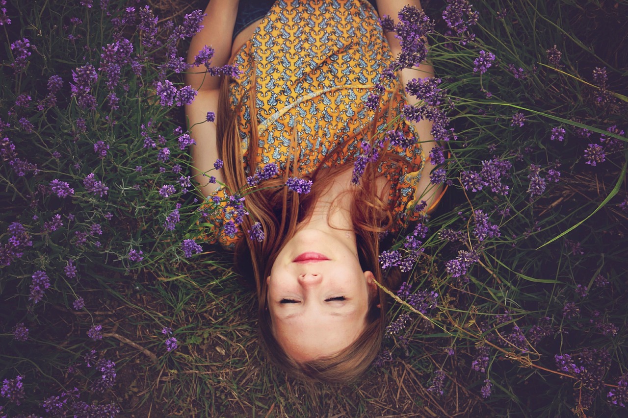 Image - girl lavender asleep happiness