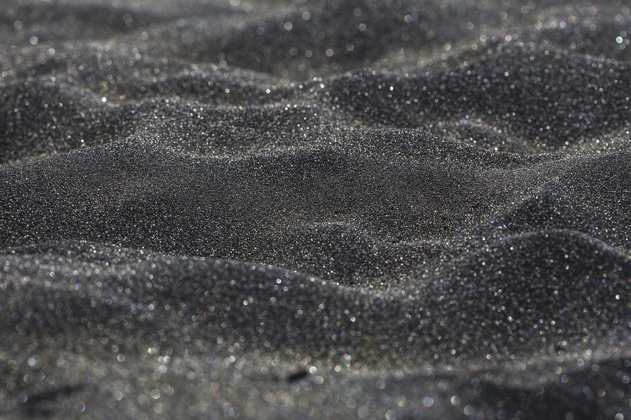 Image - macro sand black blurred blur
