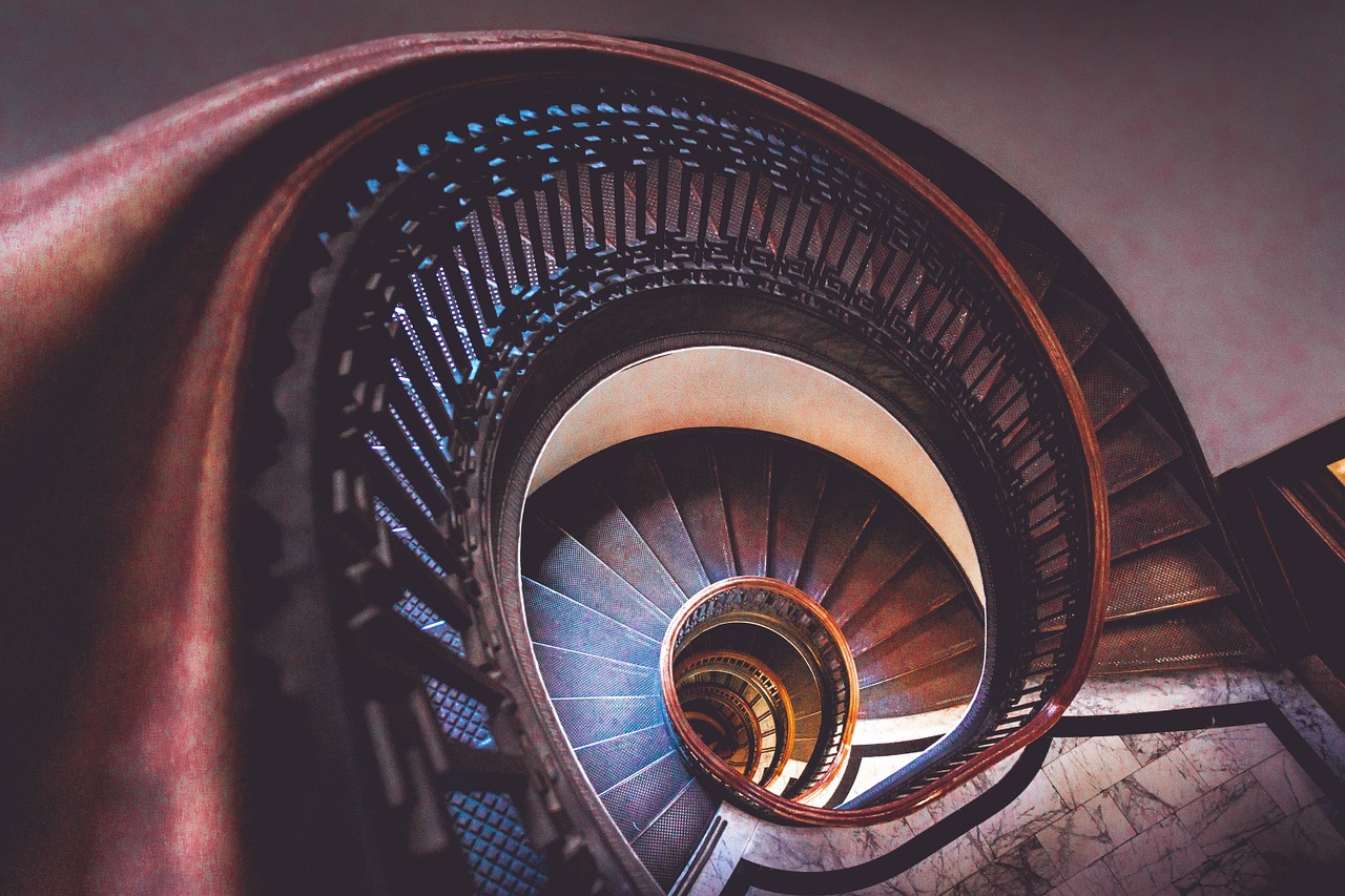 Image - stairs spiral staircase stairwell