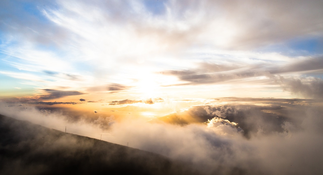 Image - clouds sky landscape sun horizon