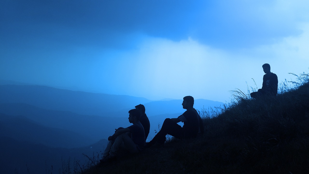 Image - silhouette people men shadow