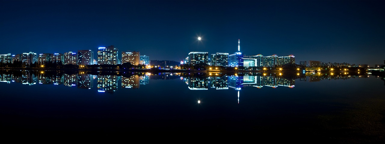 Image - night view city panorama night