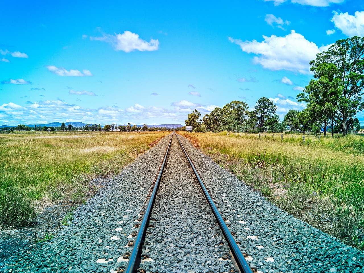 Image - train tracks colour color rail road