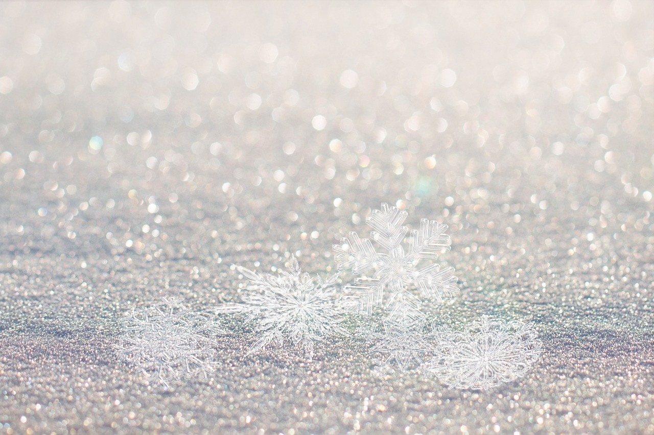 Image - snowflakes snow bokeh snow bokeh