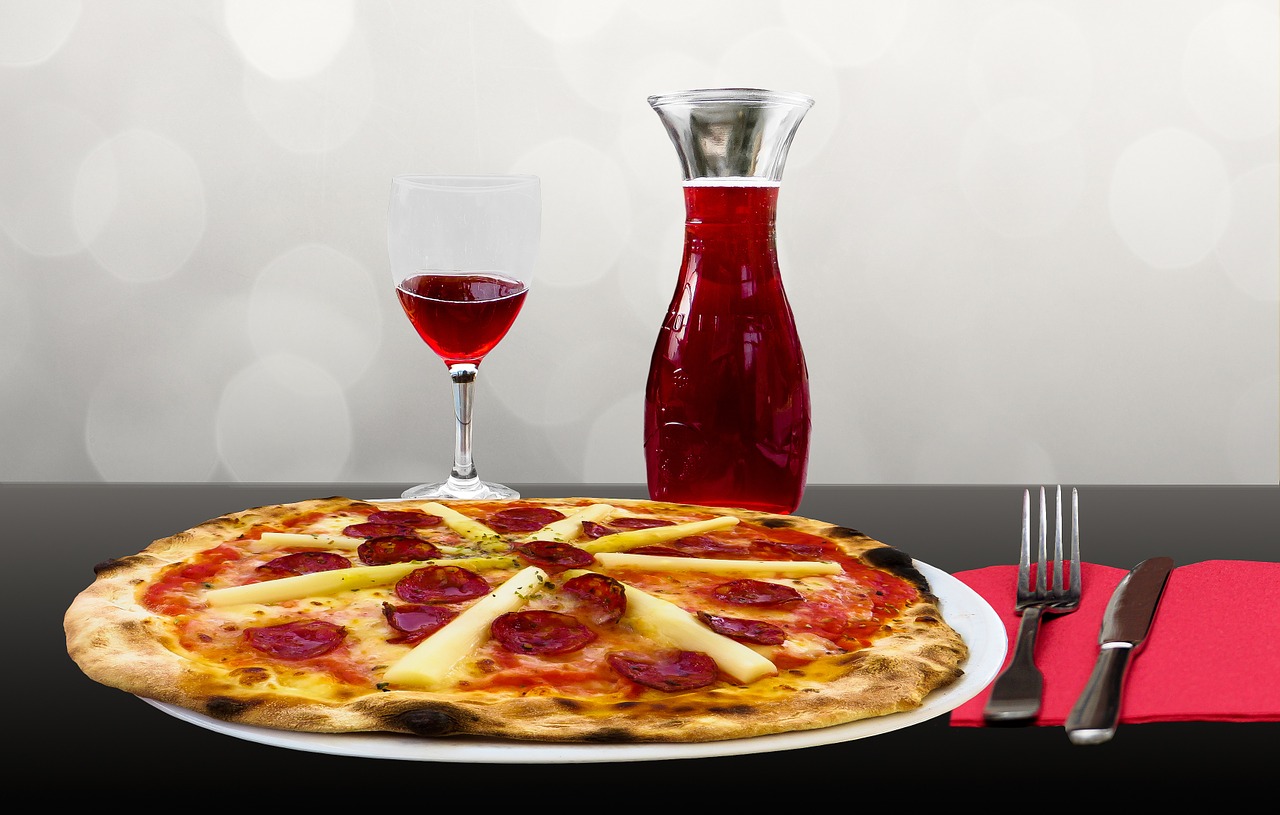 Image - eat drink restaurant pizza wine