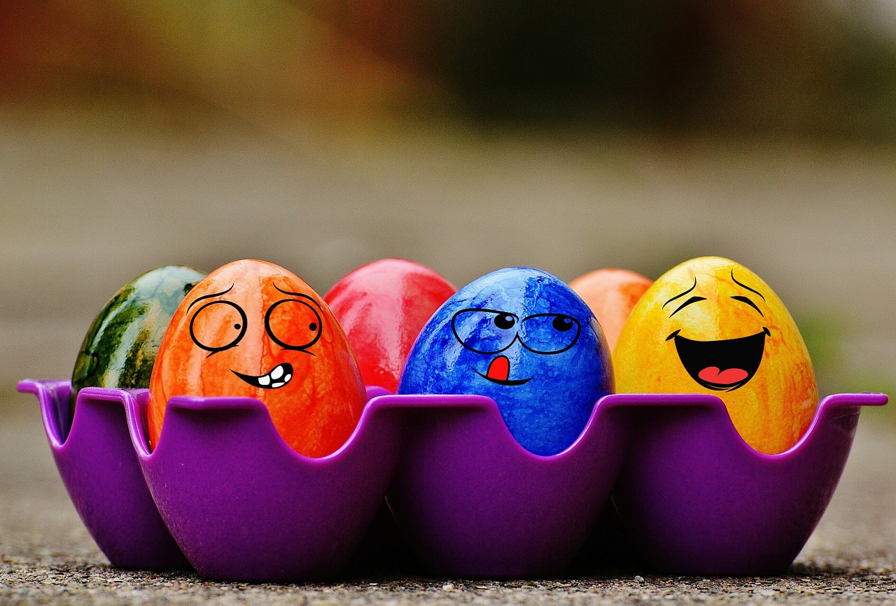 Image - easter easter eggs funny colorful