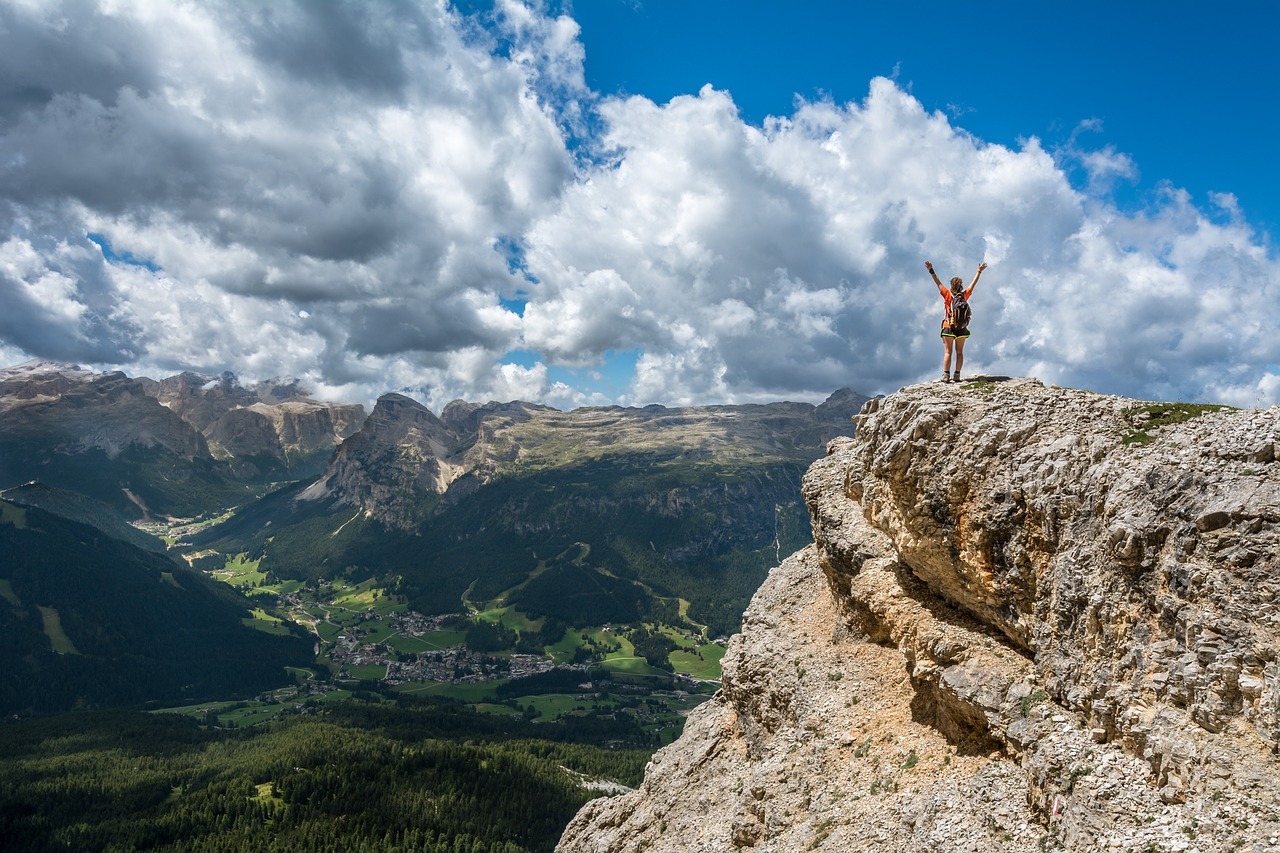 Image - person mountain top achieve