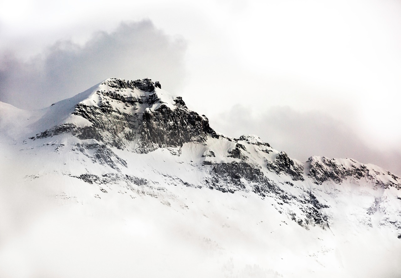 Image - snow mountains landscape winter