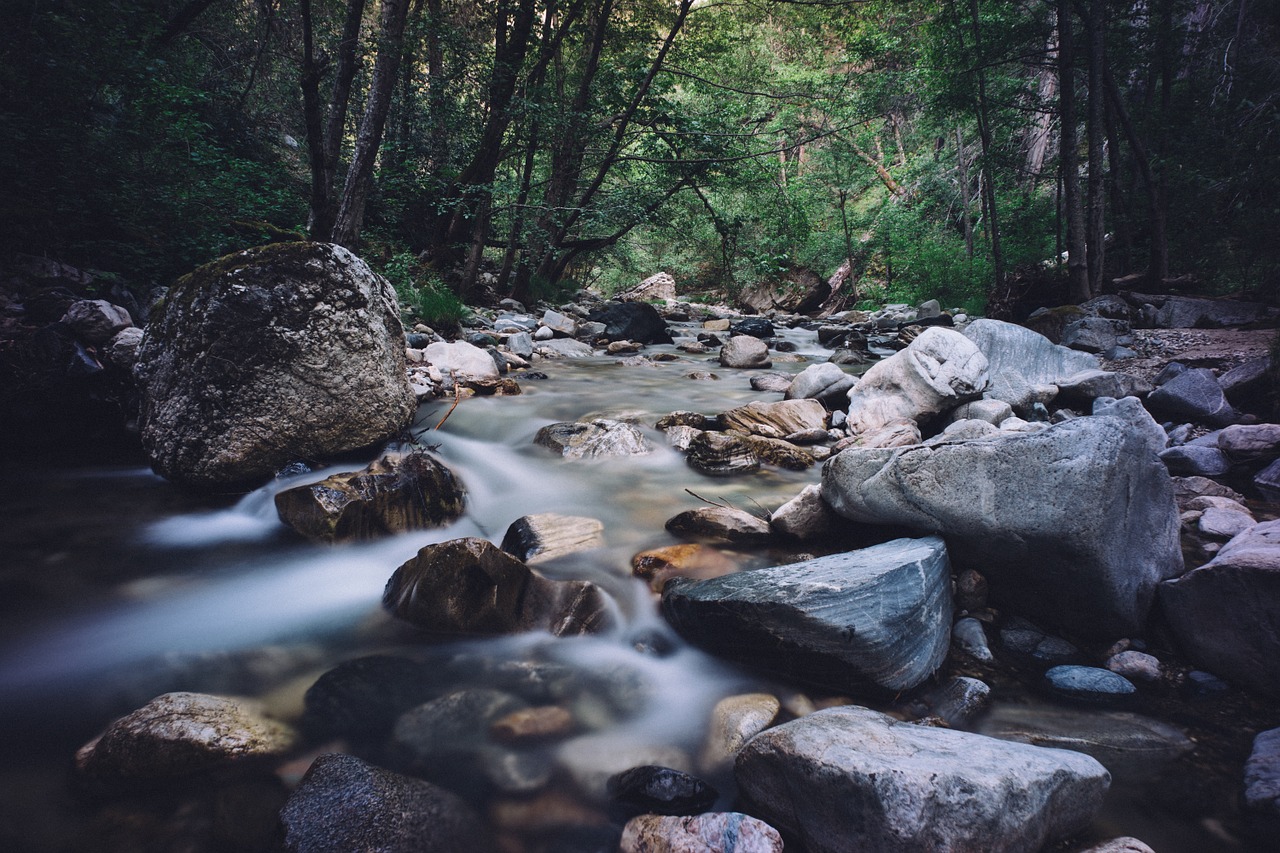 Image - rocks stream water nature