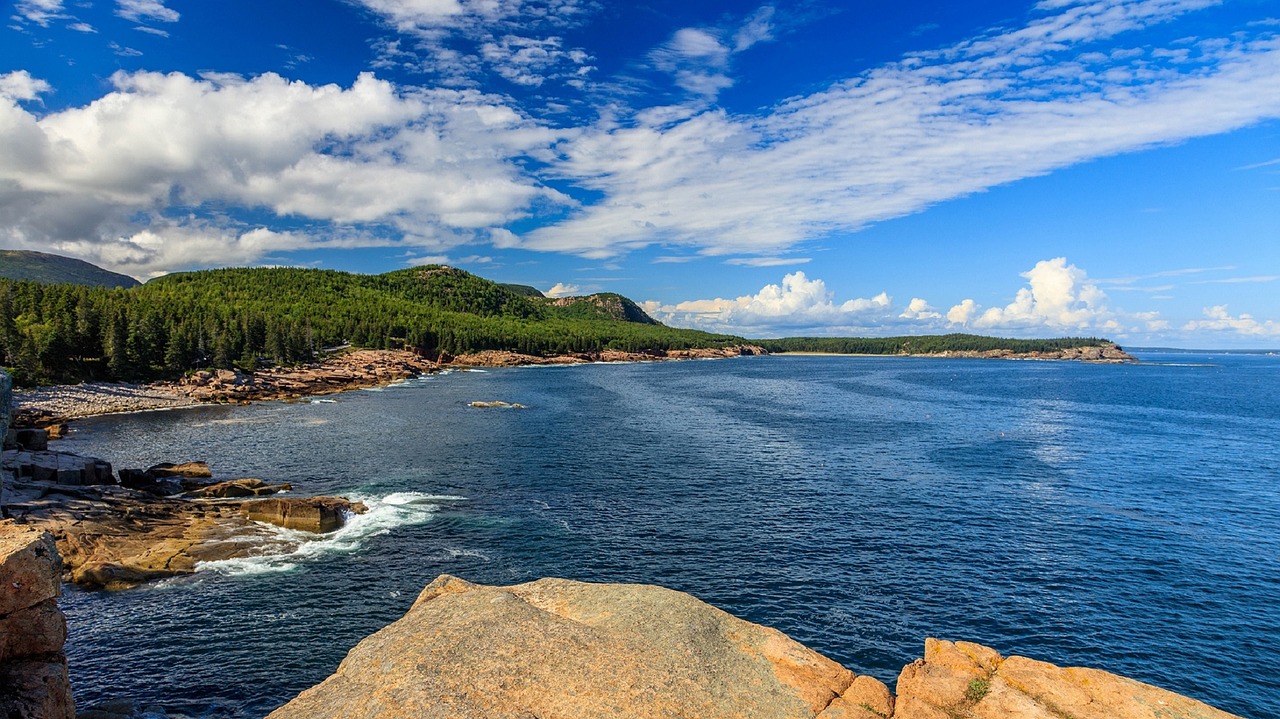 Image - seacoast rocks ocean landscape