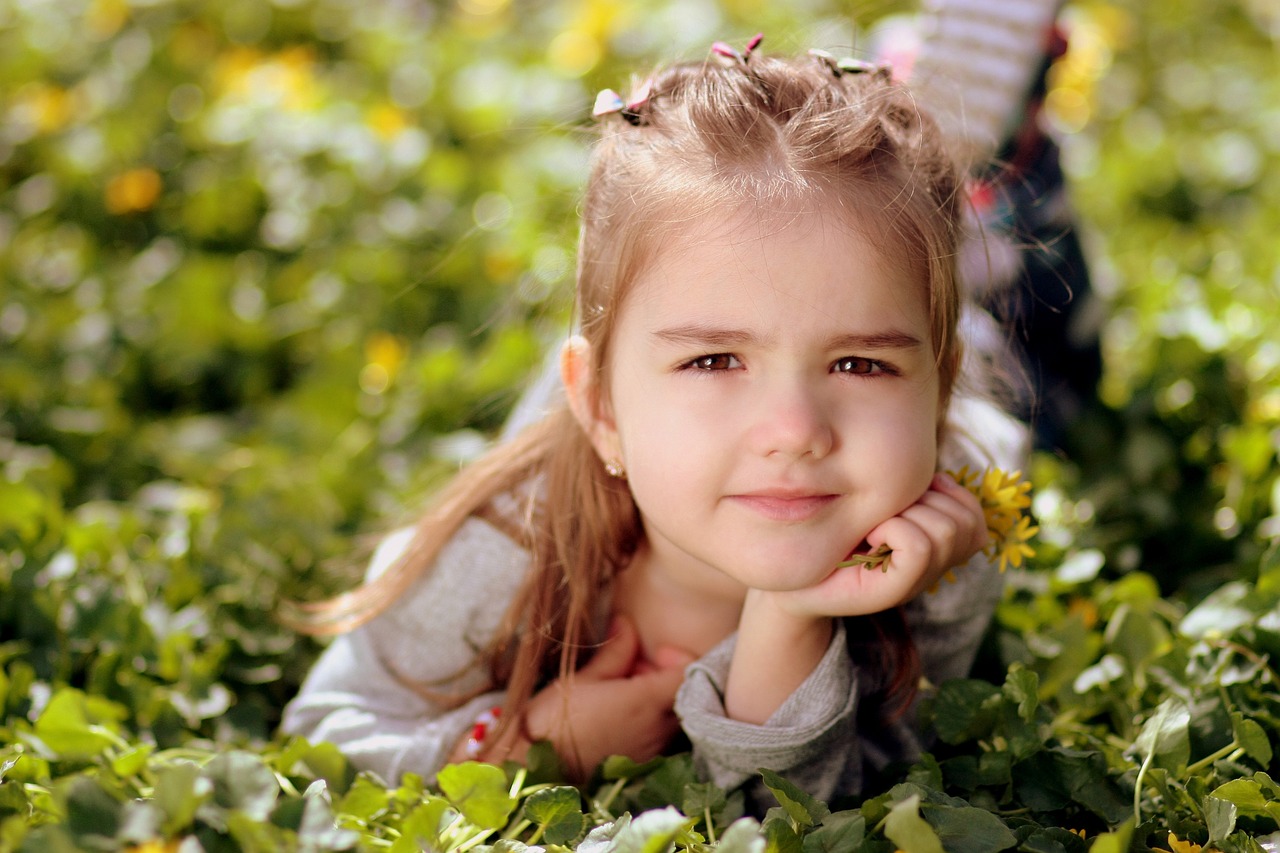 Image - girl toddler long hair portrait