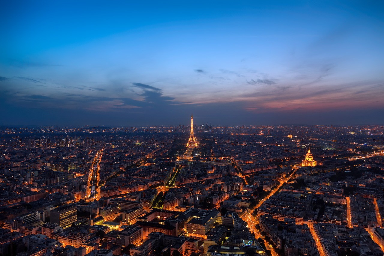 Image - paris city eiffel tower sunset