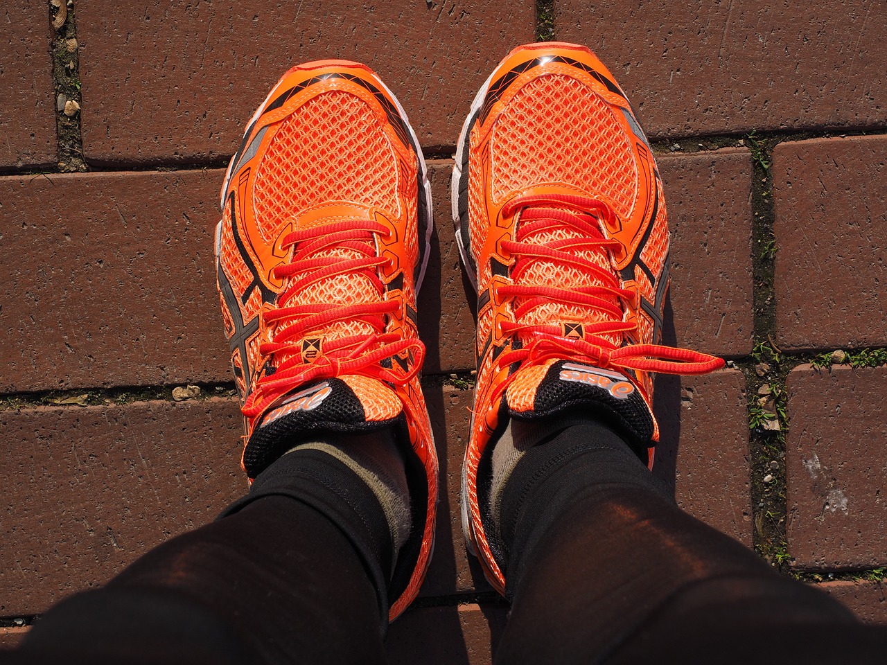 Image - shoes running shoes orange