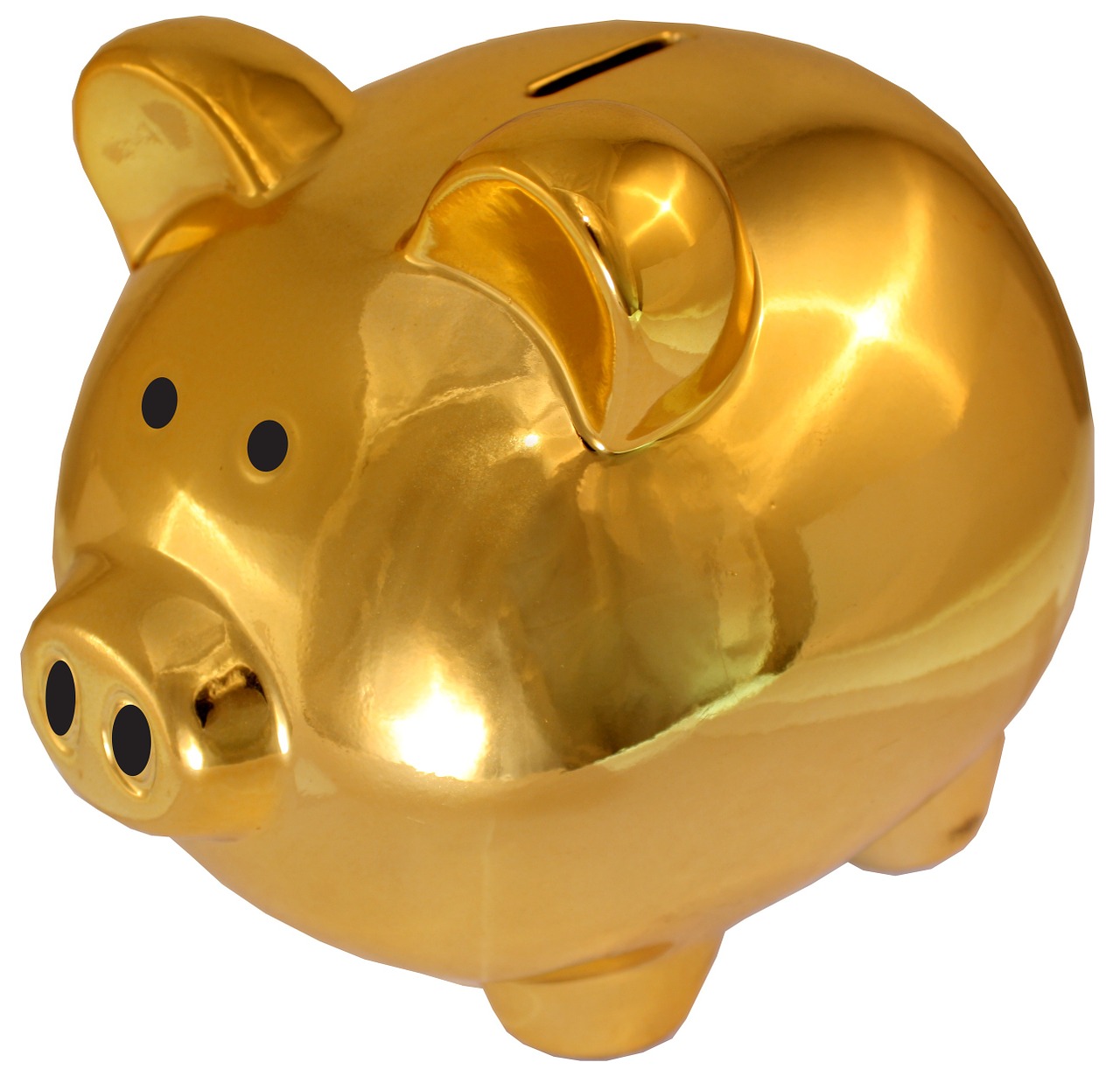 Image - piggy bank golden saving sham save