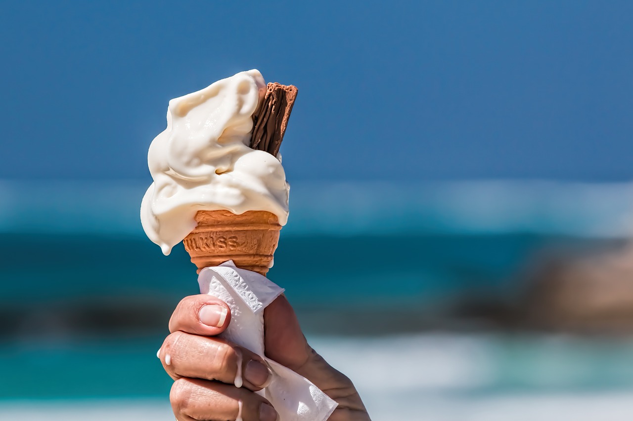 Image - ice cream cone melting hot