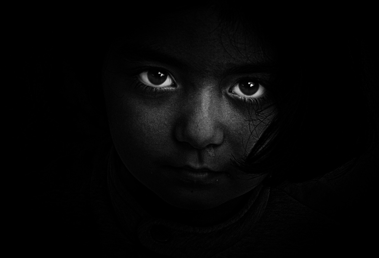 Image - black and white person dark girl