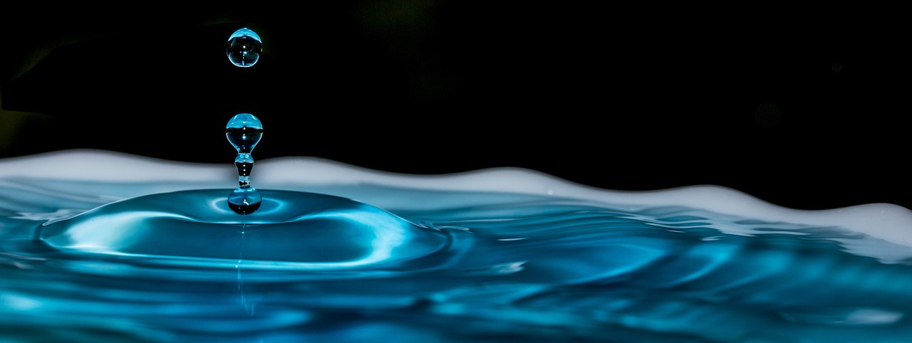 Image - water drops blue fresh water drop