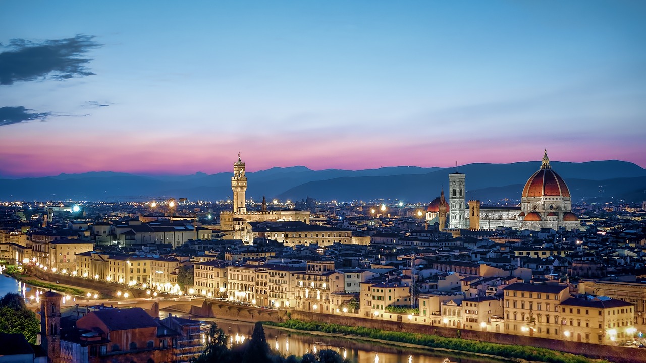 Image - florence skyline sunset cityscape