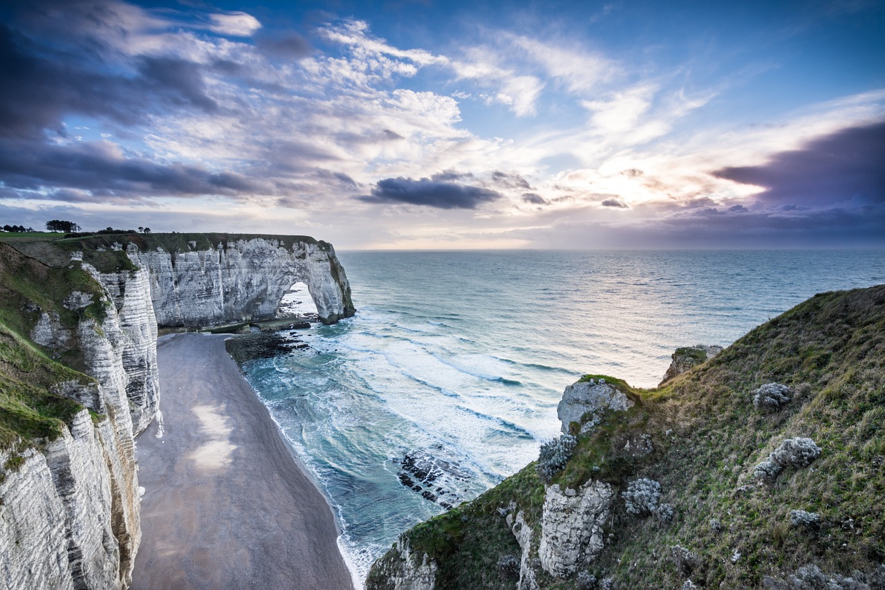 Image - etretat normandy beach cliff