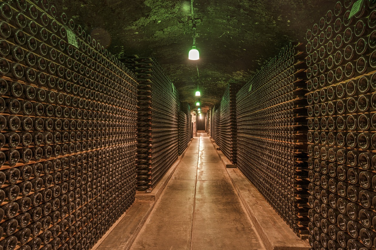 Image - wine cellar cave bottles old