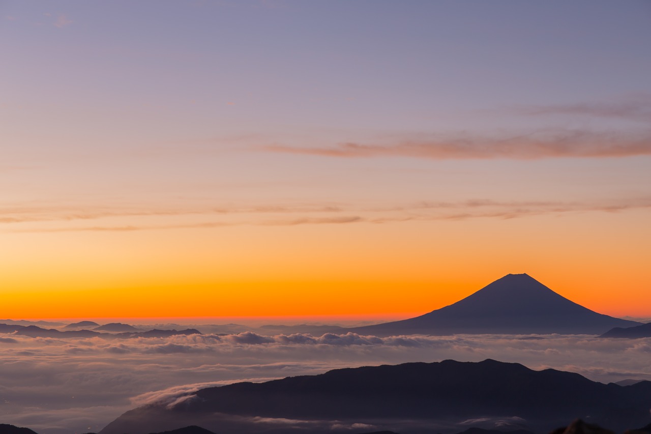 Image - kitadake japan mt fuji morning glow