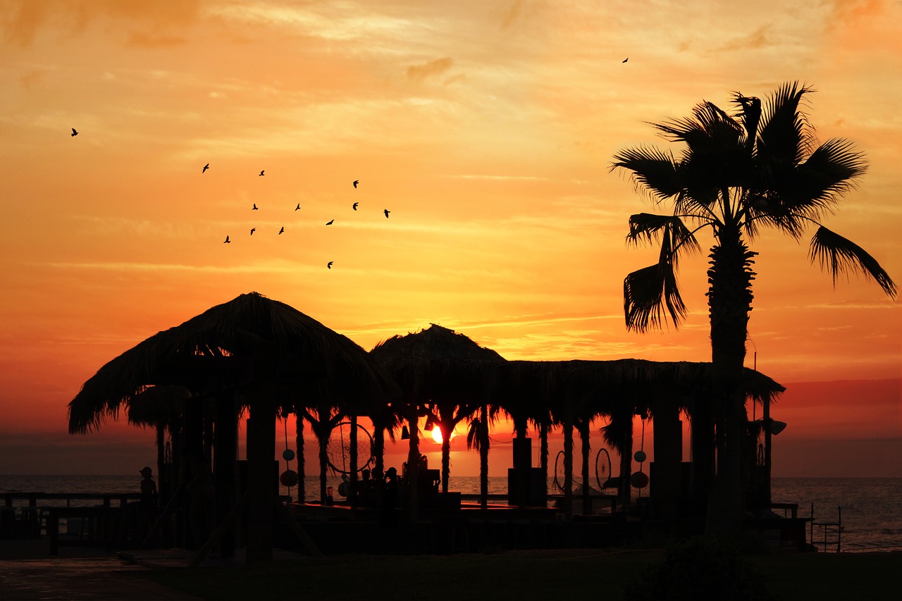 Image - sunset beach red beach sunset sky