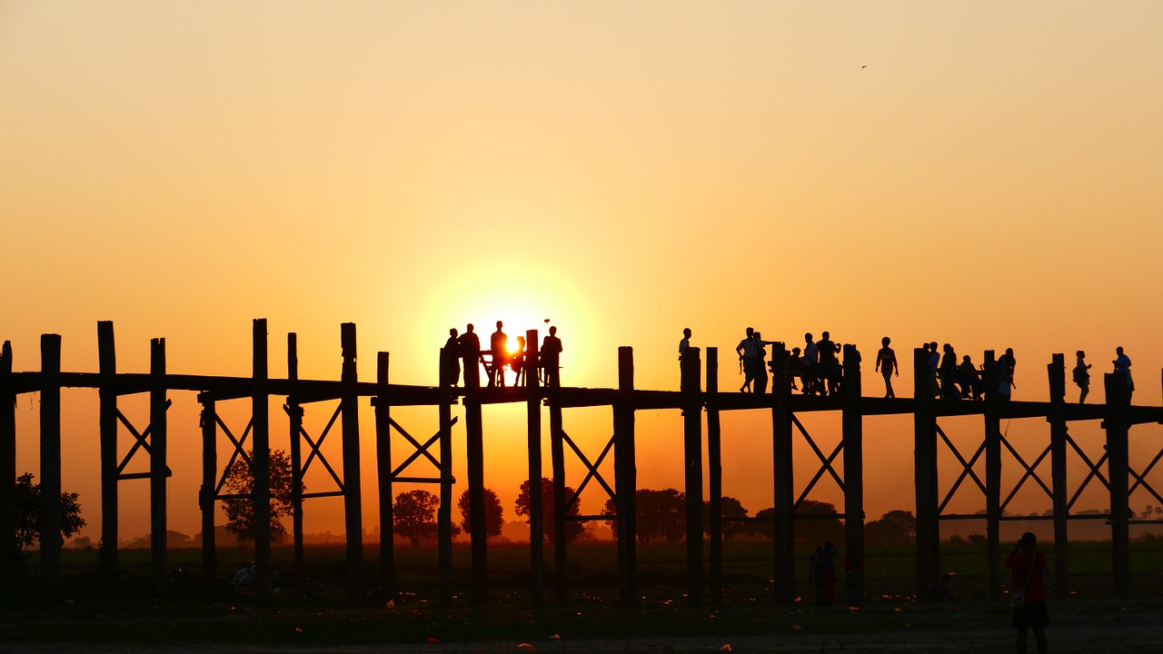 Image - u leg bridge teak bridge old sunset