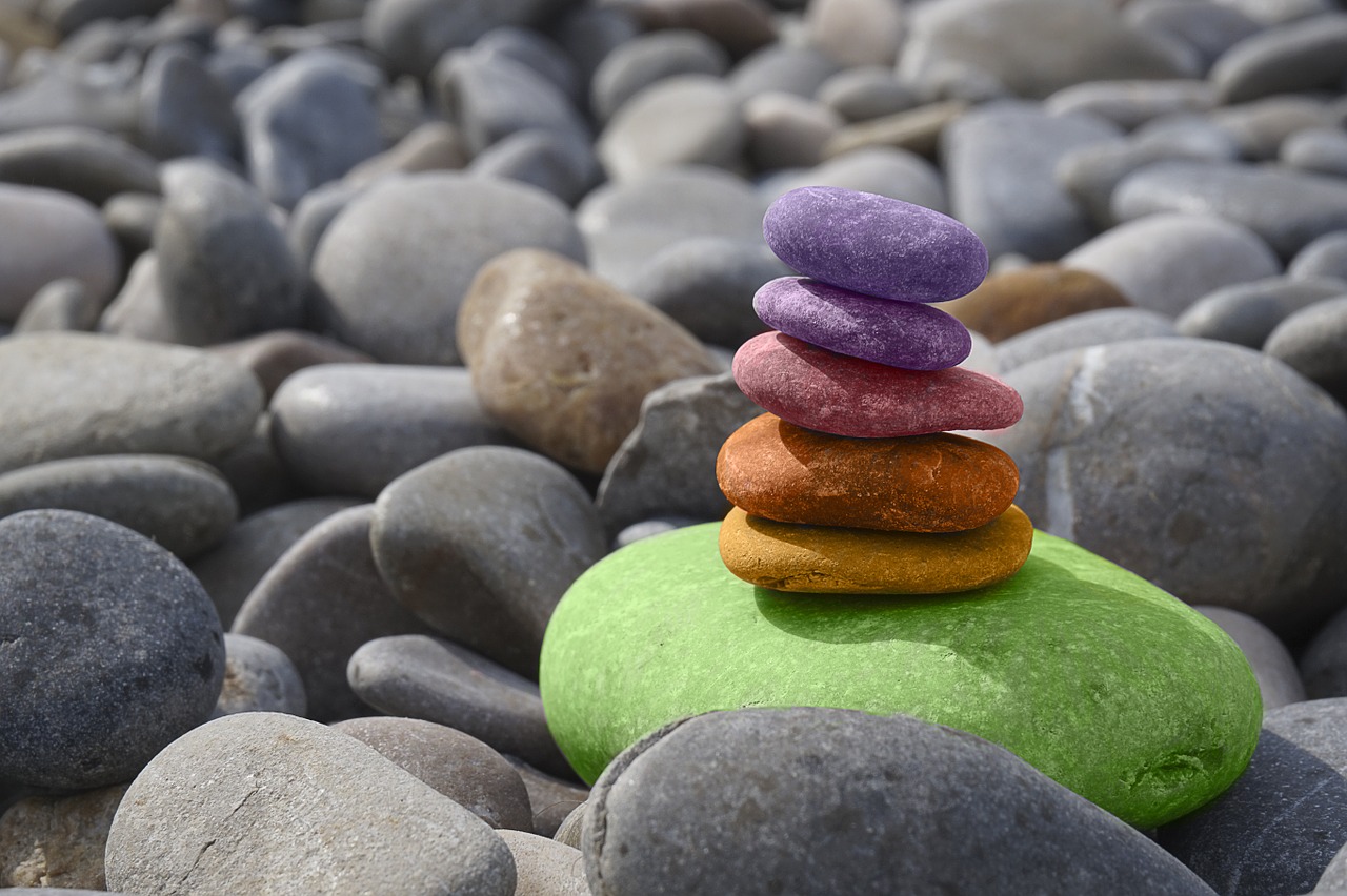 Image - balance stones meditation zen