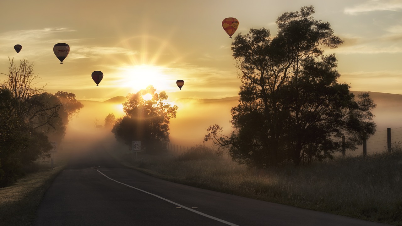 Image - balloon hot air landscape