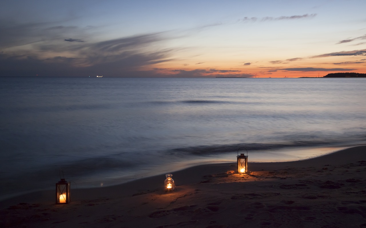 Image - night beach sea water sky seaside