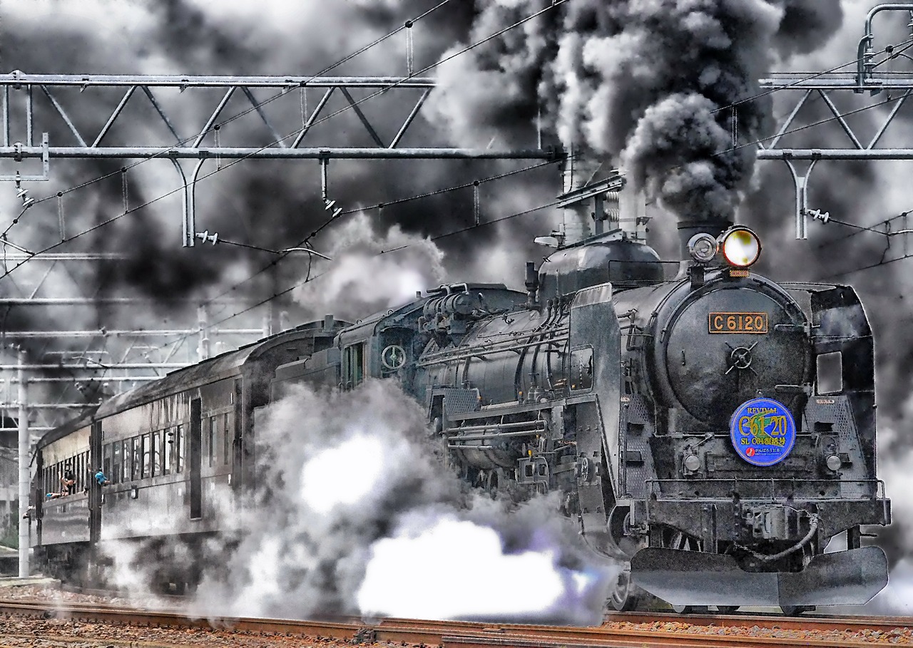 Image - japan train locomotive hdr smoke