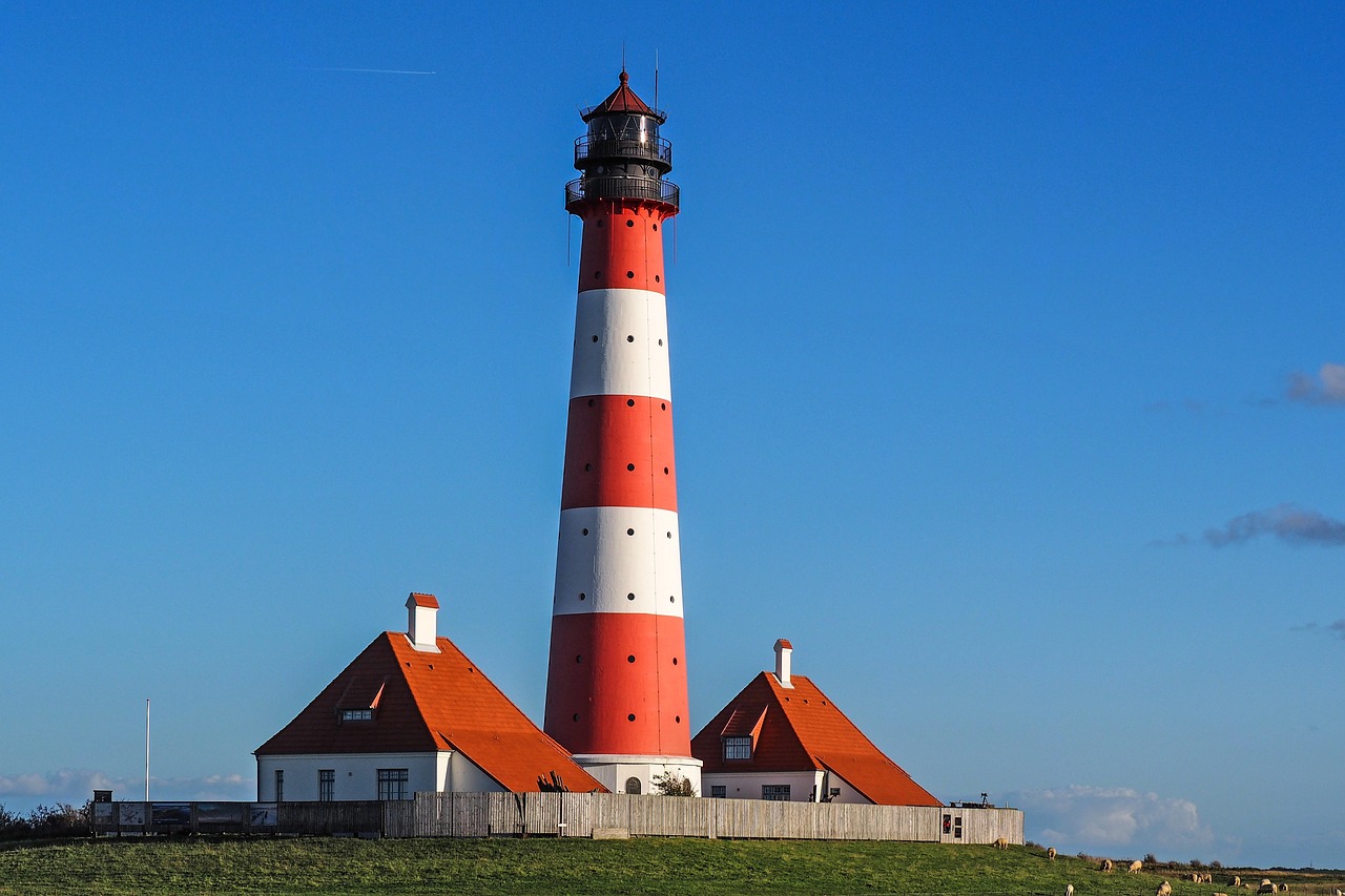 Image - lighthouse westerhever wadden sea