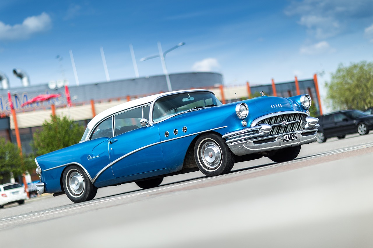 Image - buick special 1955 old car blue