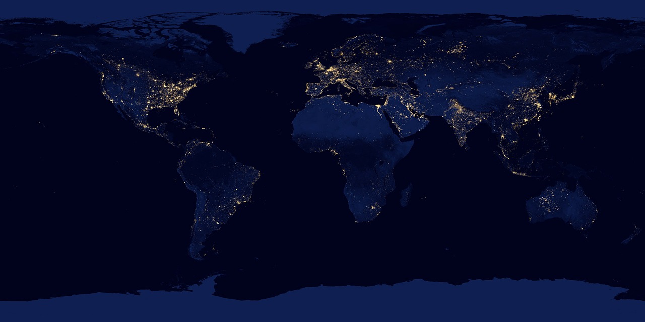 Image - nasa earth map night sky ocean