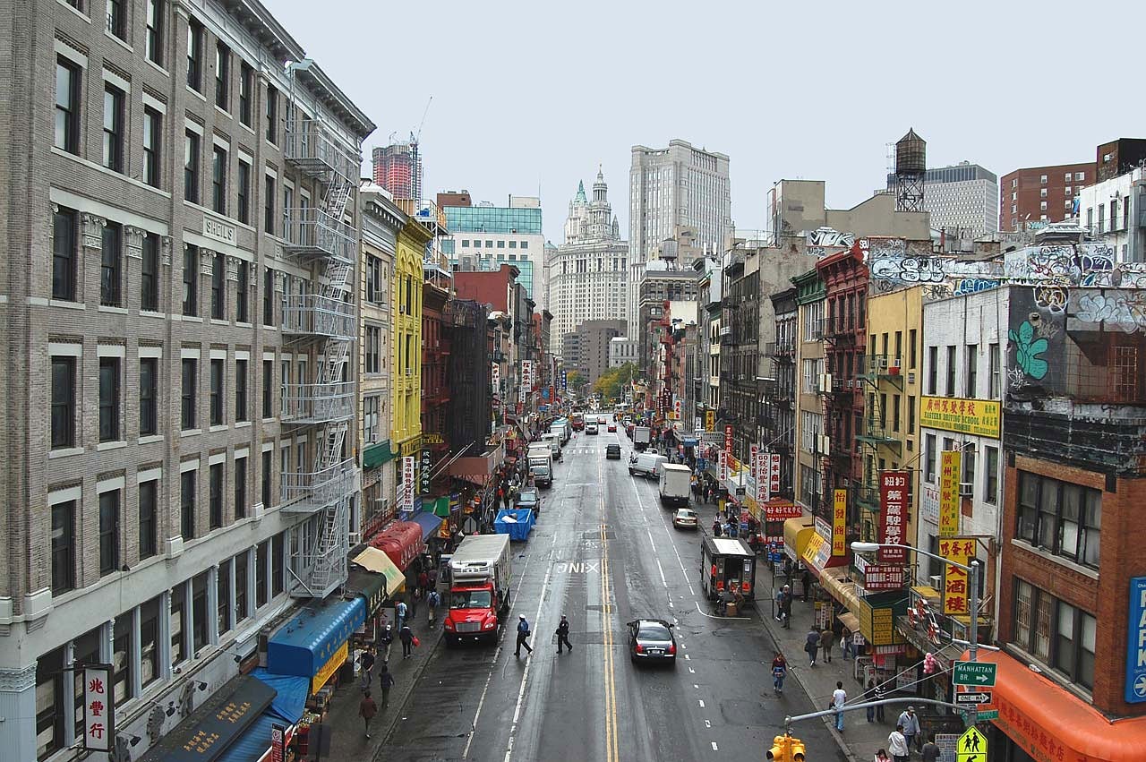 Image - skyscraper china town street car