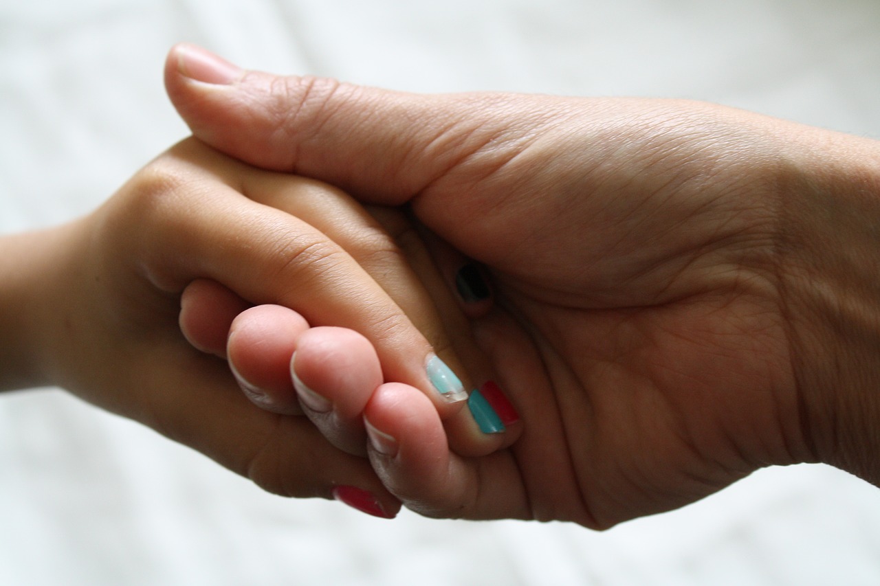 Image - nails hands together holding hands