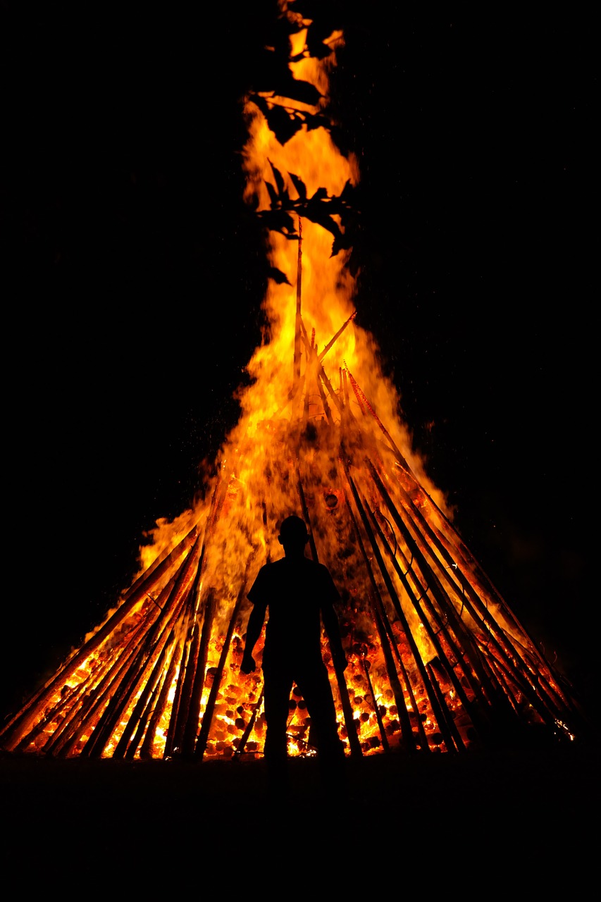 Image - man human fire person silhouette