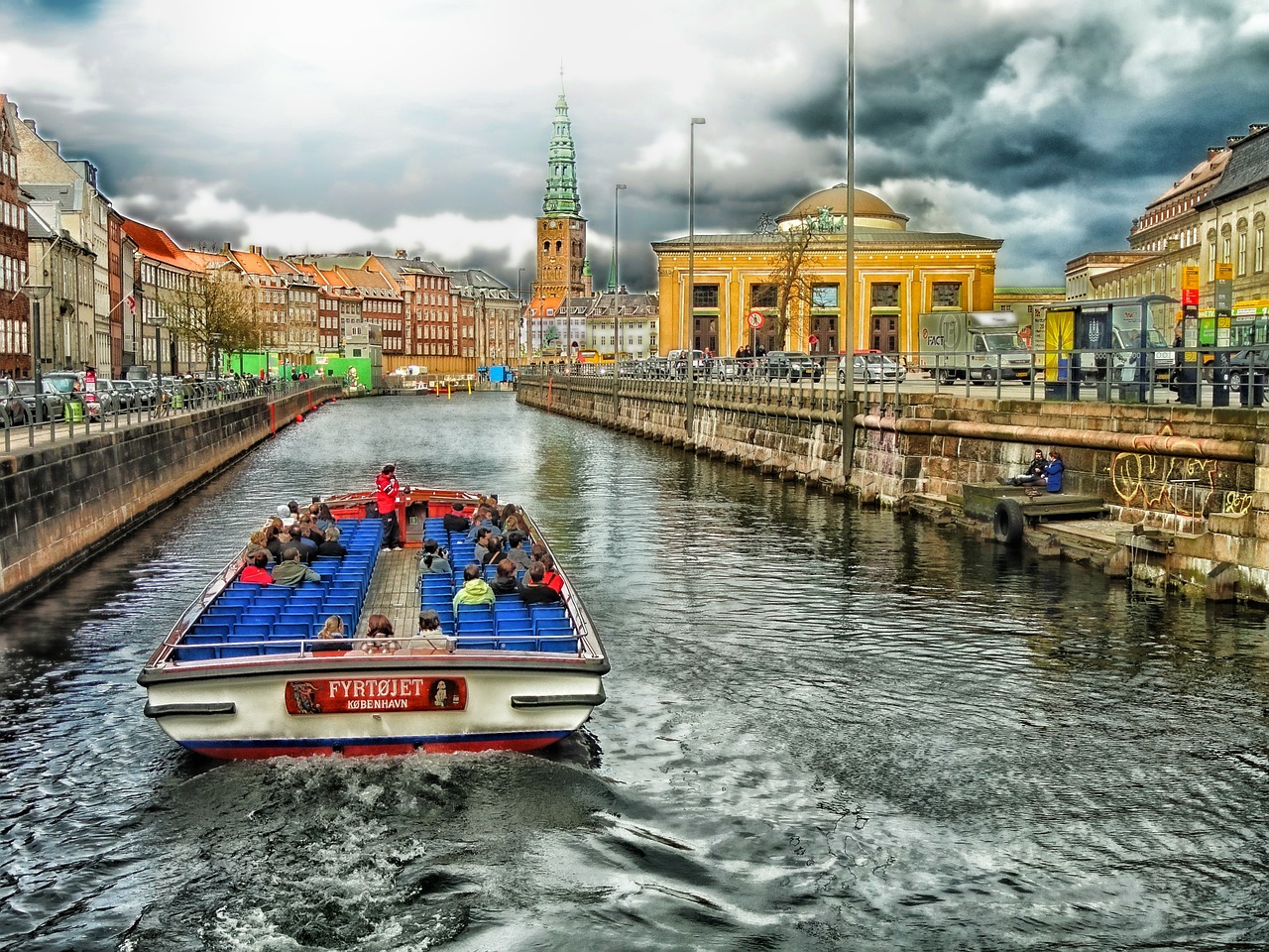 Image - copenhagen denmark canal boat