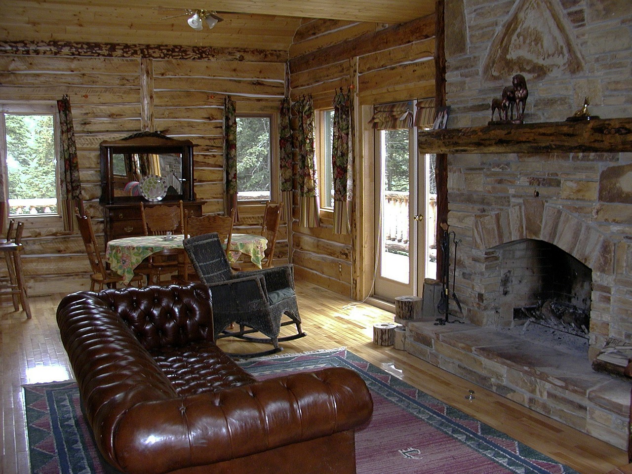 Image - western country style fireplace