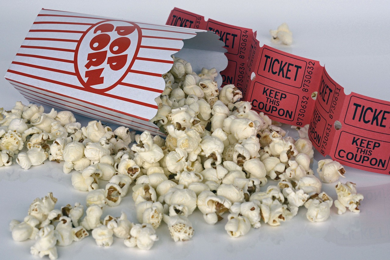 Image - popcorn cinema ticket film